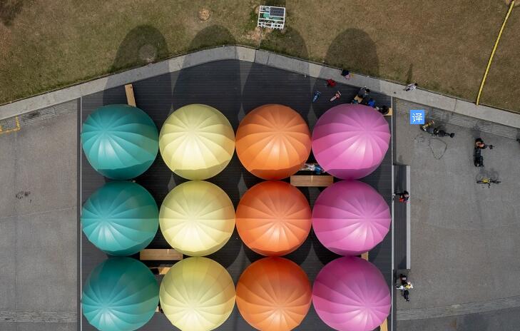 膜結(jié)構(gòu)五色光亭，深圳大運(yùn)中心