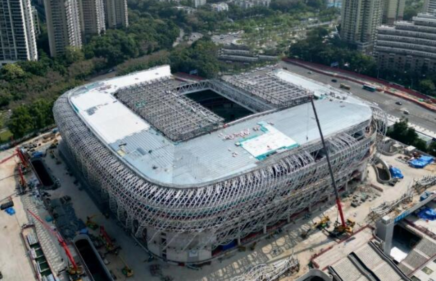 深圳市體育中心體育館【開合屋蓋】成功試運(yùn)行