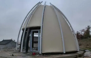 山西膜結(jié)構(gòu)民宿工程施工進展