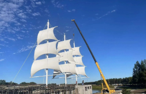 鐵力景觀膜結(jié)構(gòu)工程施工進展