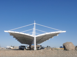 張掖沙漠體育公園張拉膜停車棚工程